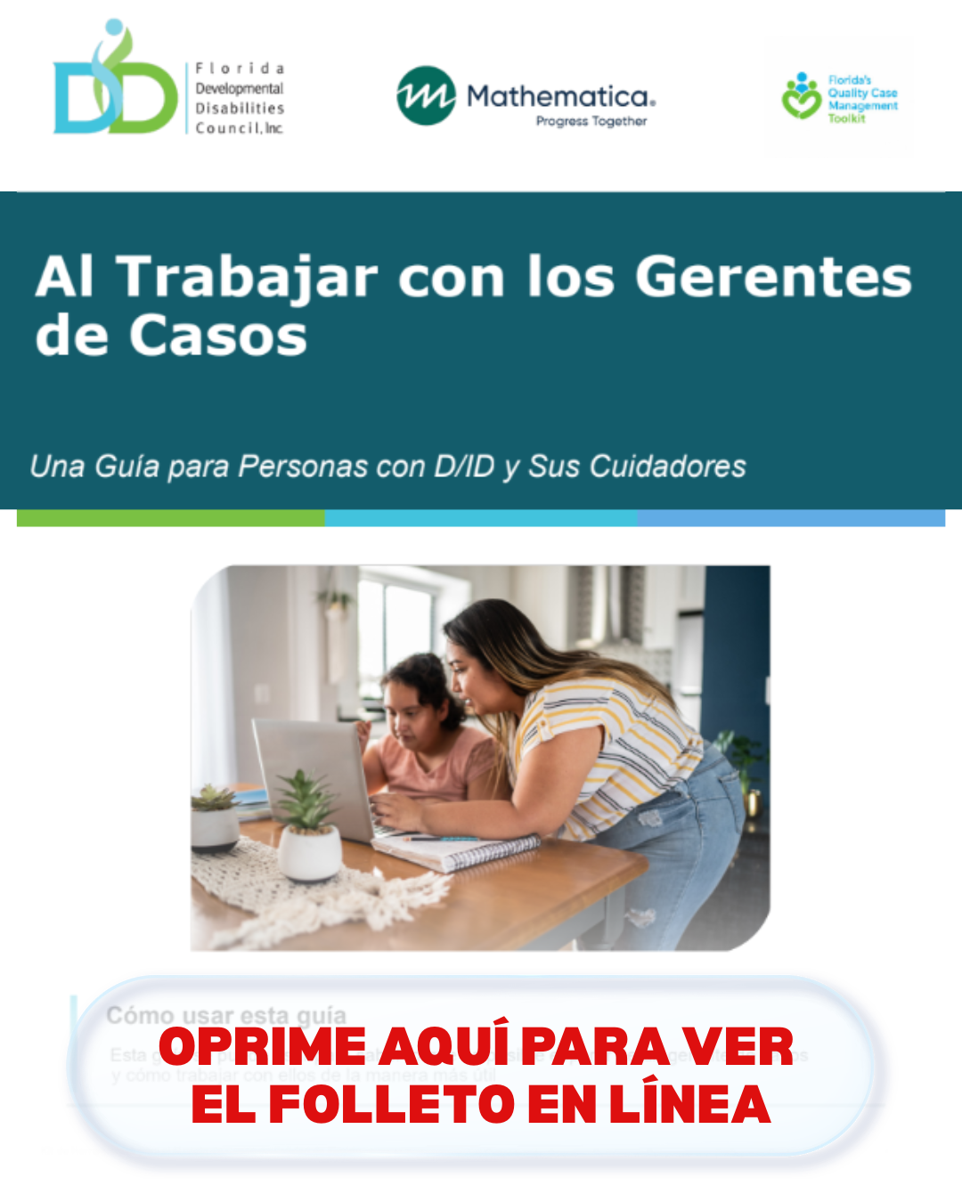 Al Trabajar con los Gerentes de Casos Booklet Cover